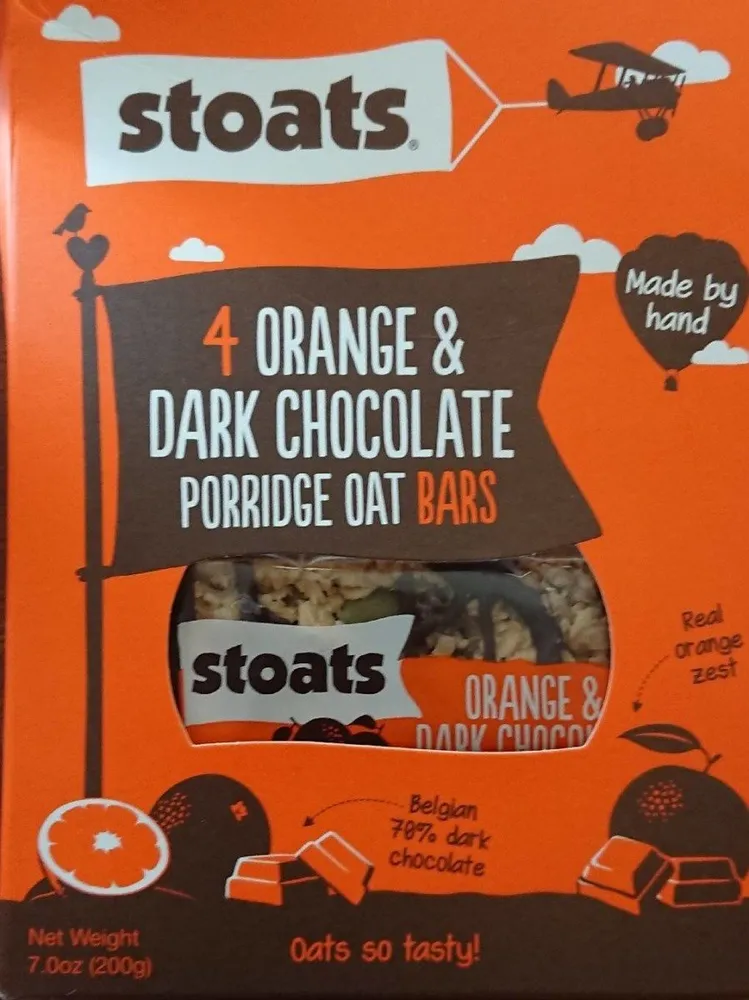 Orange & dark chocolate porrige oat bars