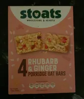 Rhubarb & Ginger Porridge Oat Bars