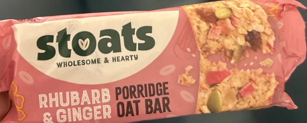 Rhubarb & Ginger Porridge Oat Bar