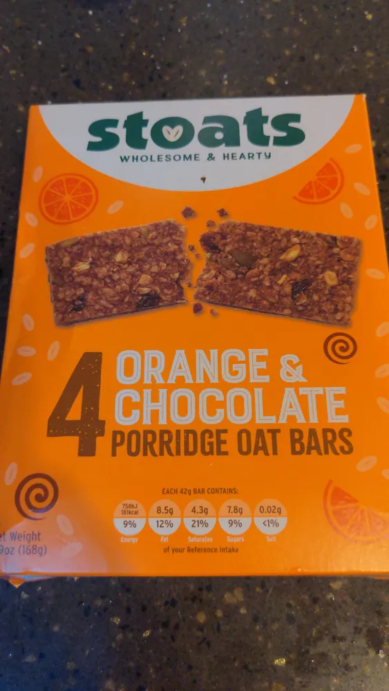 Orange & Chocolate Oat Bars