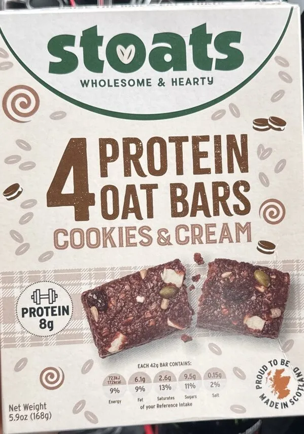 Protein Oat Bars Cookies & Cream