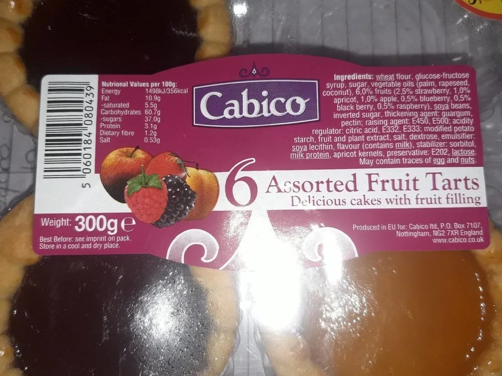 cabico 6 Assorted Fruit Tarts