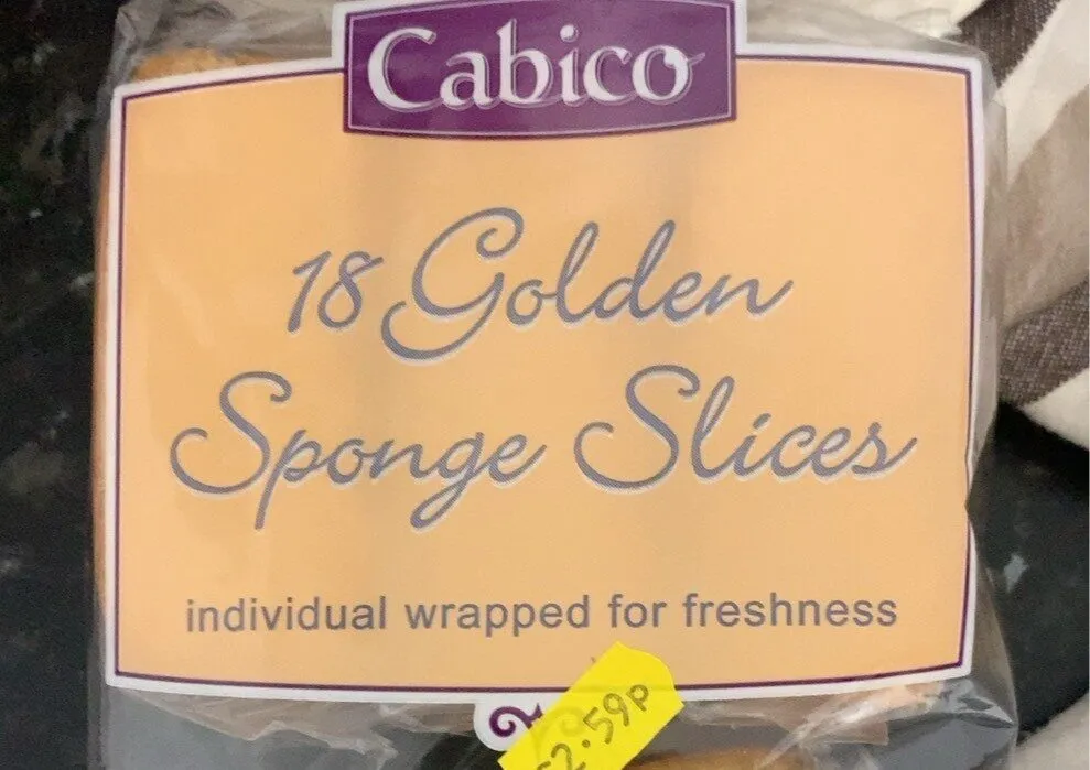 18 golden Sponge slices