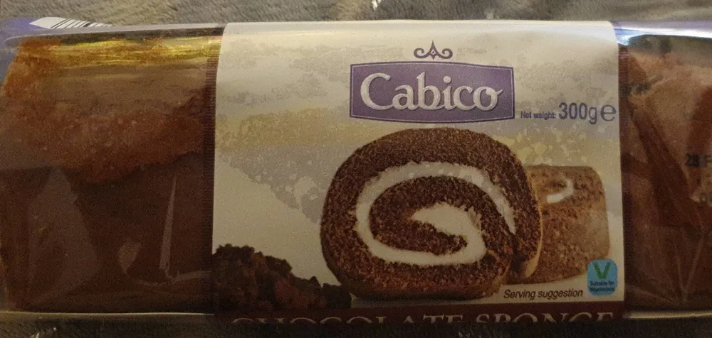 Chocolate sponge Swiss roll