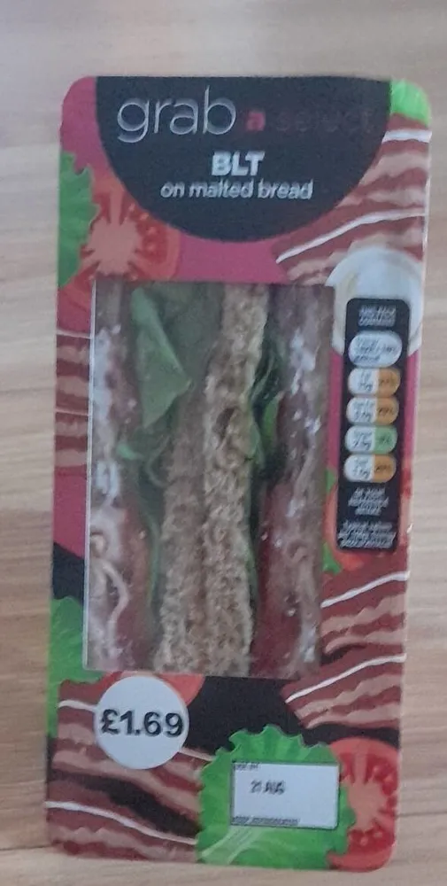BLT on malted bread