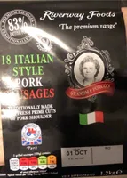 Italian style pork sausages