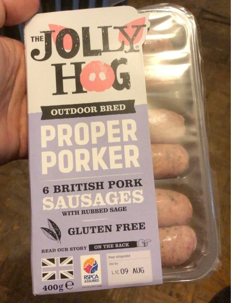6 British Sausages with Rubbed Sage