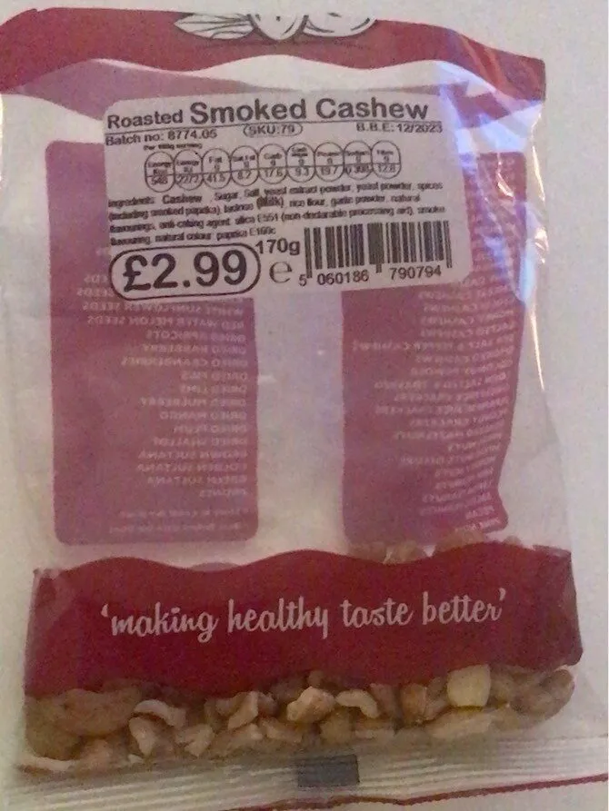 Roasted smoked cashew