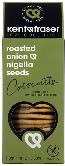 Roasted onion a Nigella seeds cheese wafers