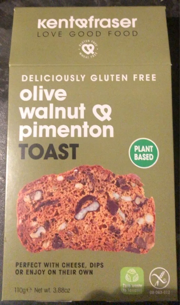 Olive walnut & pimenton toast