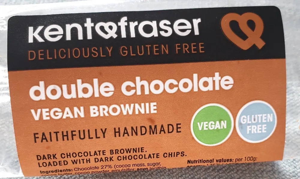 Double chocolate vegan brownie