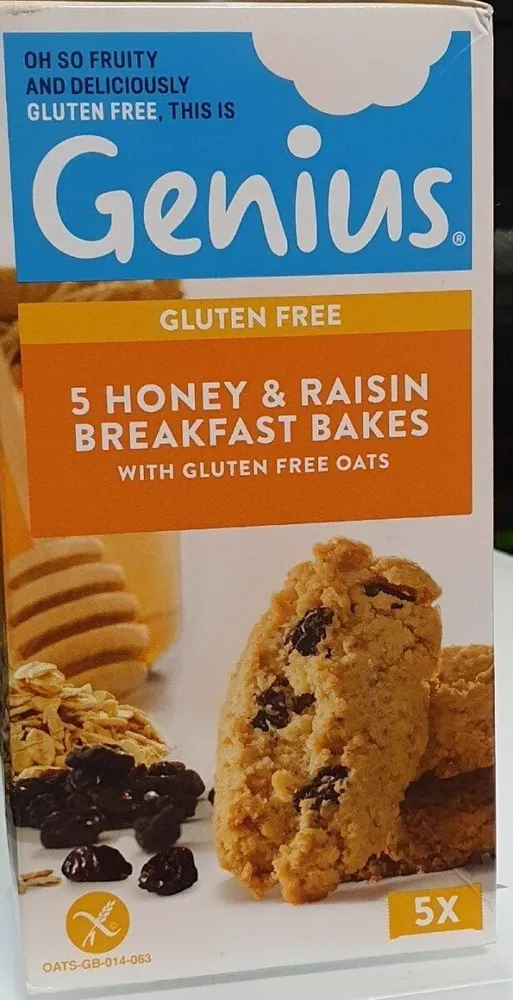 Genius Gluten Free Breakfast Bakes Honey, Raisin & Oat