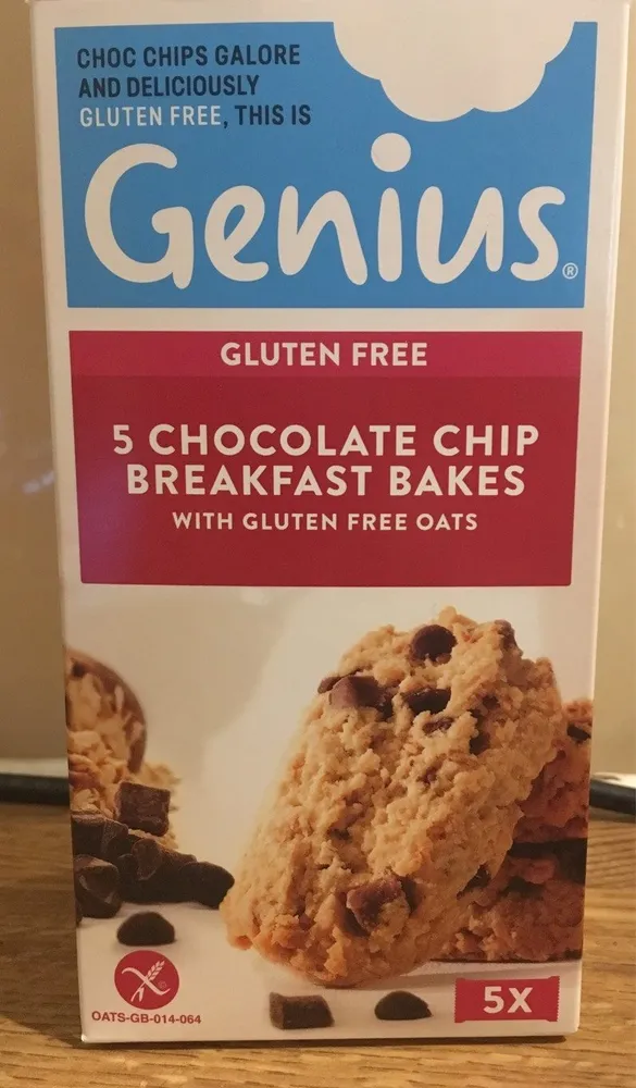 Genius Gluten Free Breakfast Bakes, Chocolate Chip & Oat