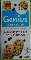 genius , Biscuits sans gluten à l'avoine et pépites chocolat