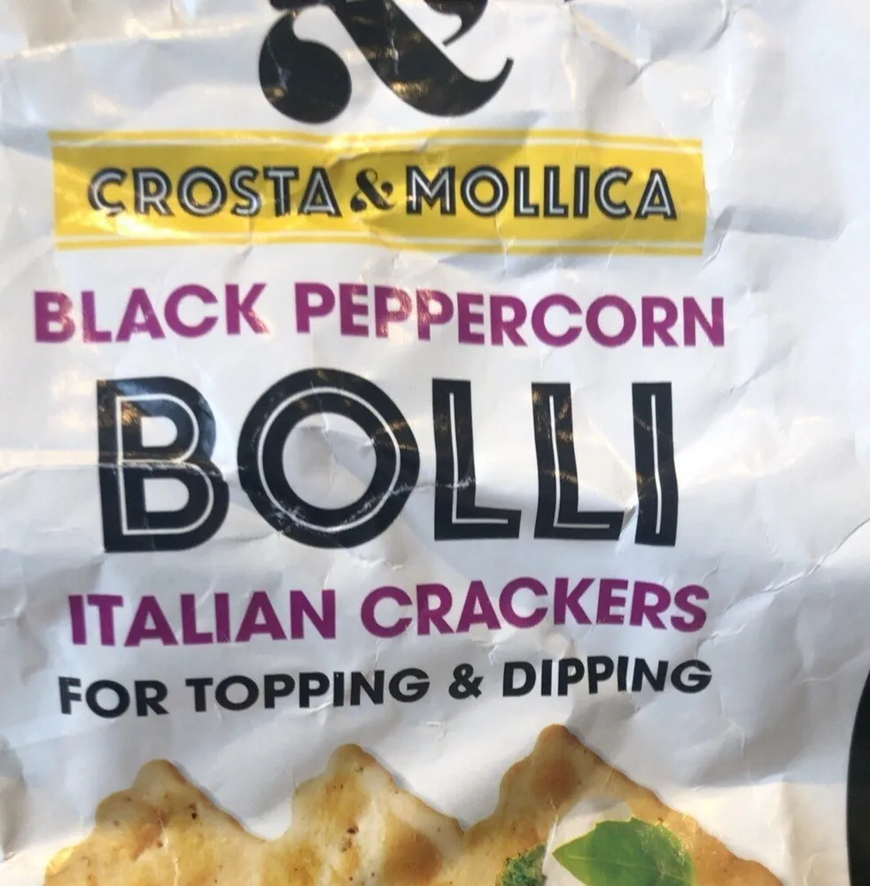 Black Peppercorn Bolli Italian Crackers