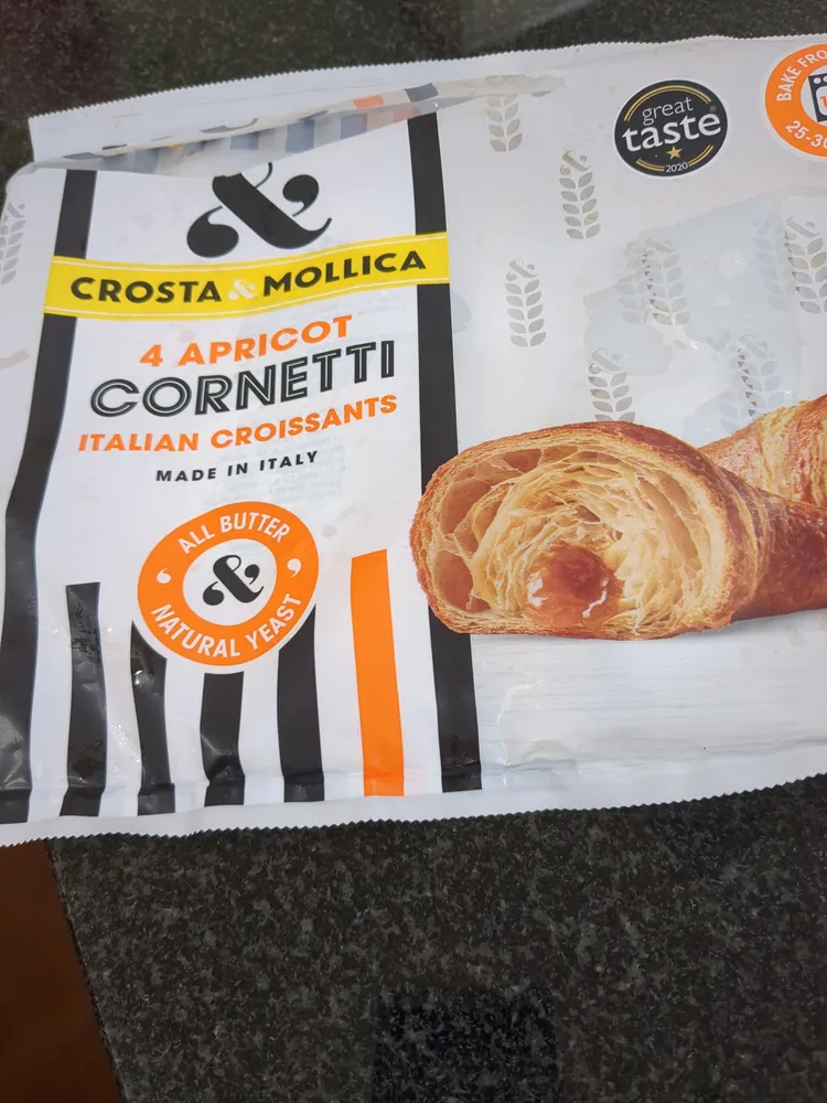 Apricot Cornetti Italian Croissants