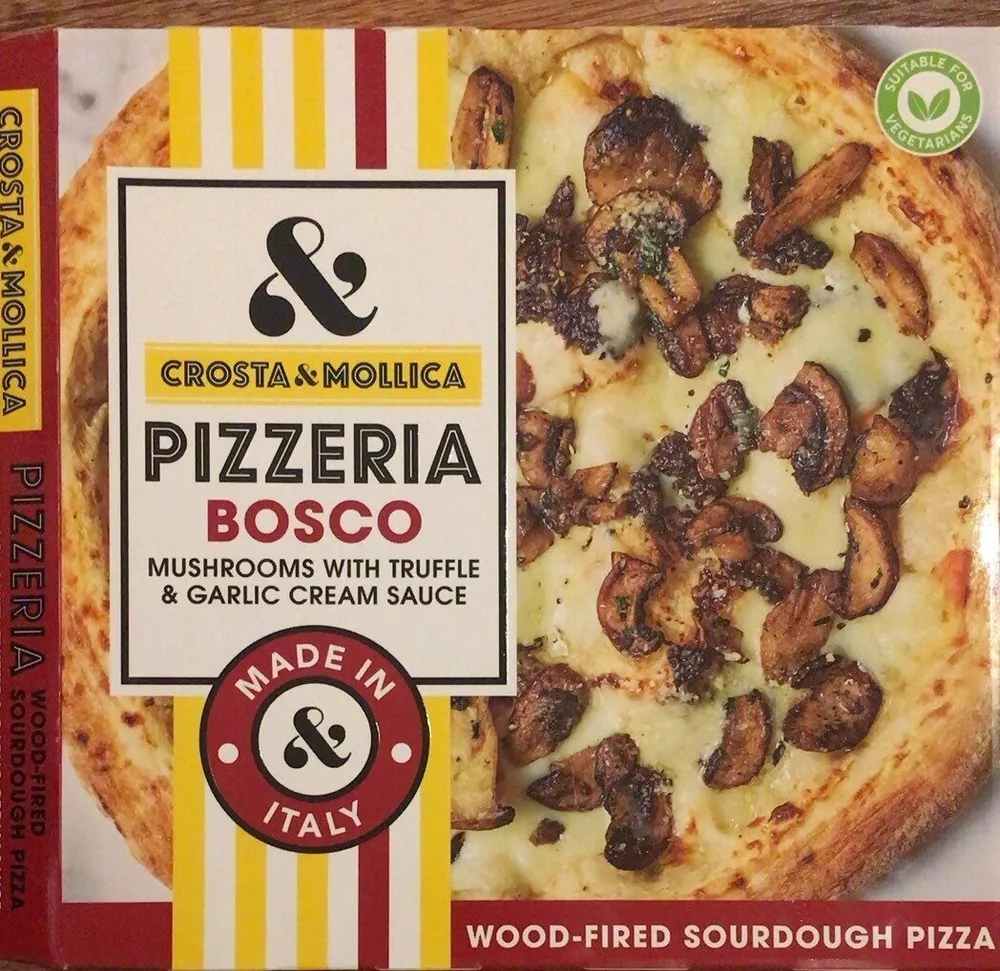 Pizzeria Bosco mushrooms with truffle & garlic cream sauce