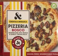 Pizzeria Bosco mushrooms with truffle & garlic cream sauce