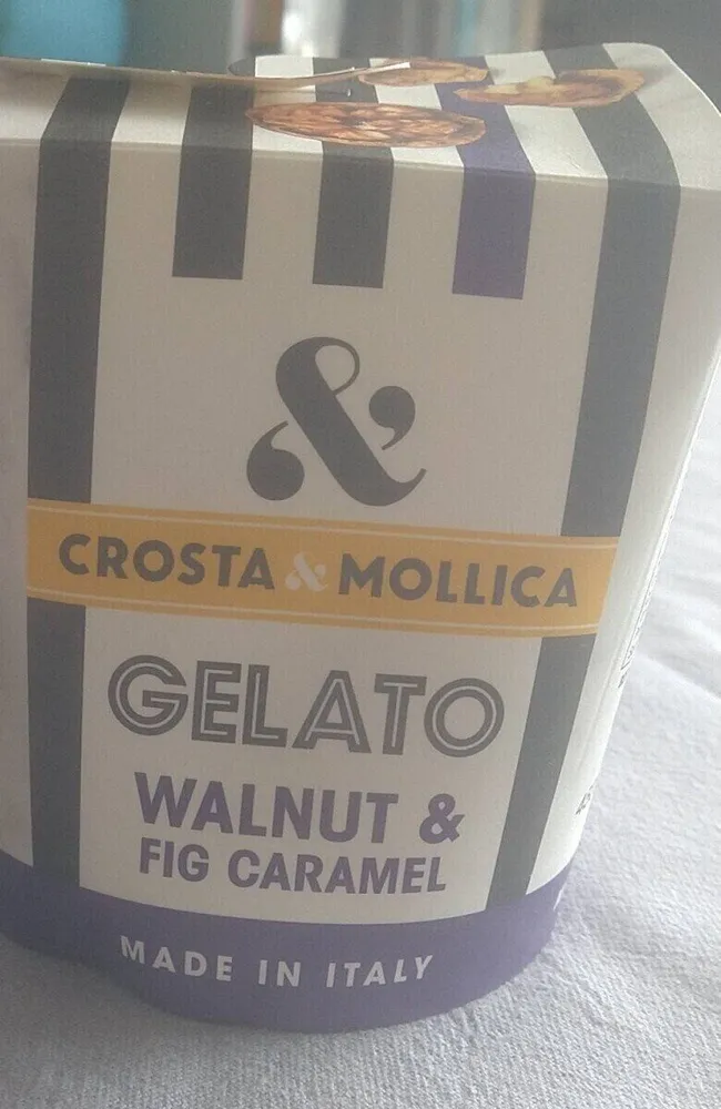 Walnut and fig caramel gelato