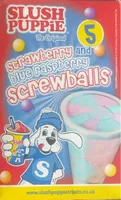 strawberry and blue raspberry screwballs