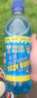 Toxic waste, blue raspberry fizzy soda sugar-free