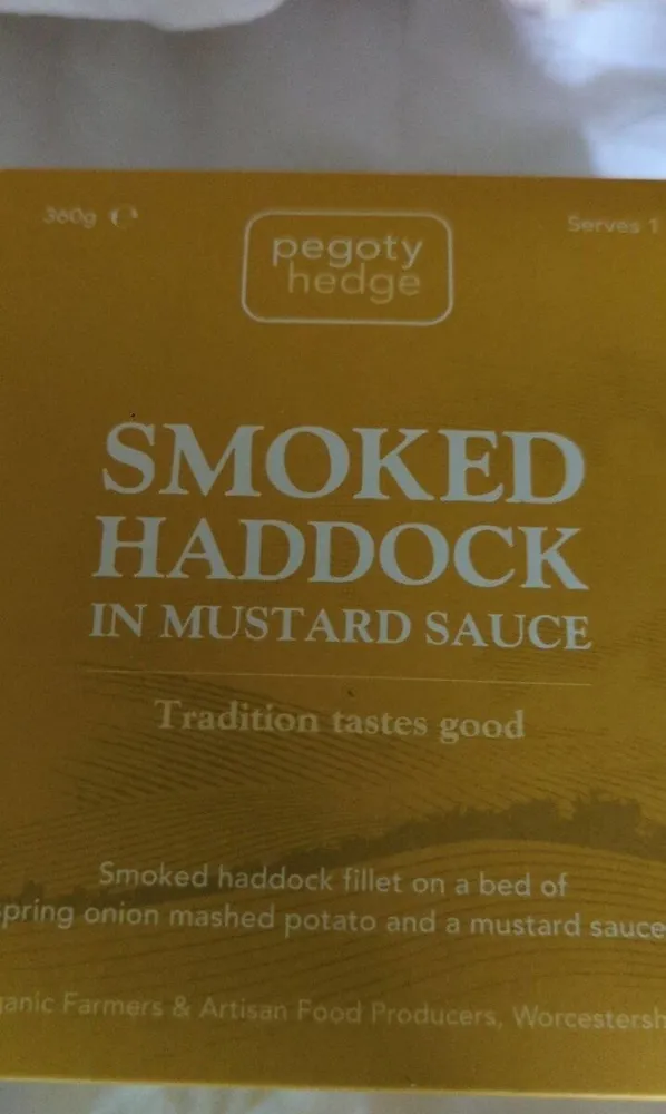 Smoked haddock in mustard sauce
