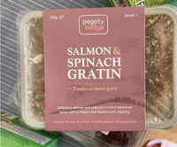 Salmon and spinach gratin