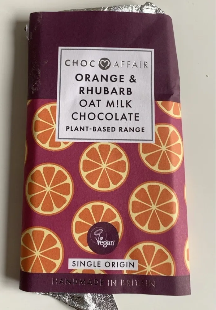 Orange & Rhubarb Oat Milk Chocolate