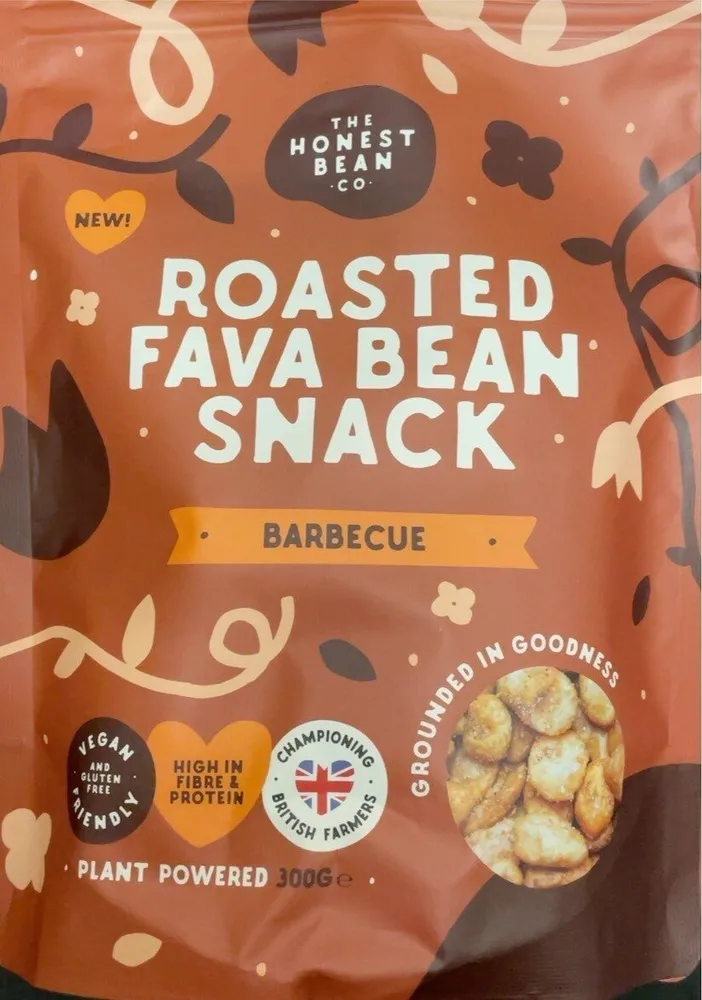 Toasted fava bean snack