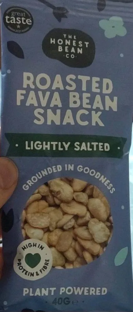 Roasted fava bean snack
