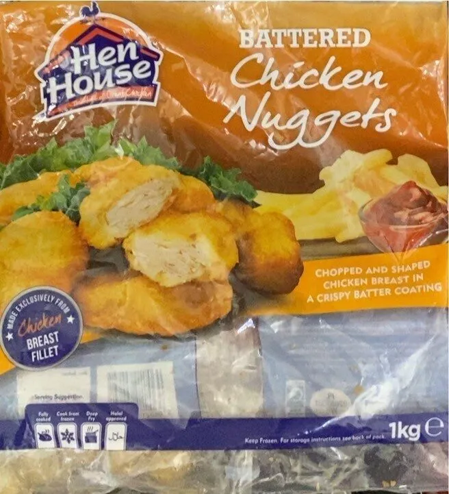 Battered chicken nuggets