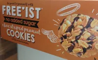 Choc striped peanut cookies with sweetener