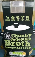 Chunky vegetable broth handmade soup