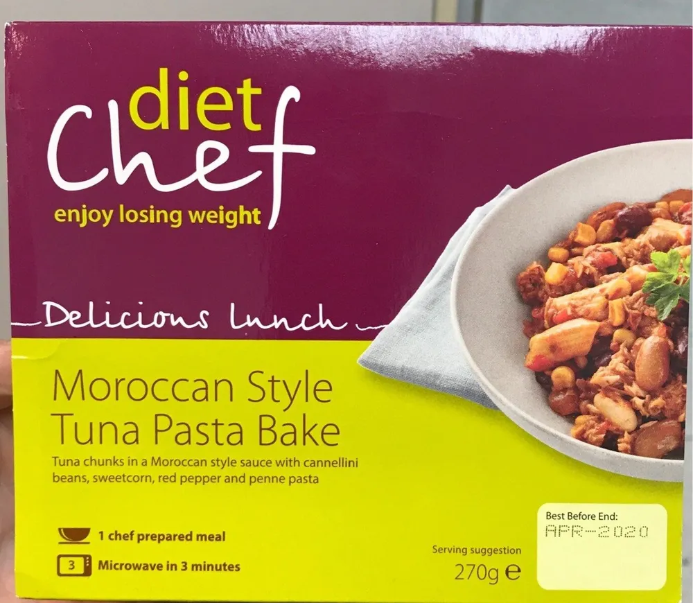 Moroccan style tuna pasta bake