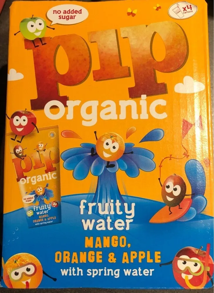 Organic Fruity Water Mango, Orange & Apple Kids Cartons 4 x