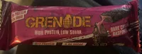 Dark chocolate raspberry flavored high protein bar