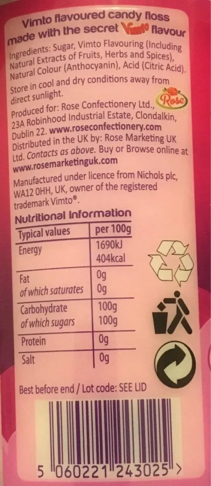 Vimto candy floss