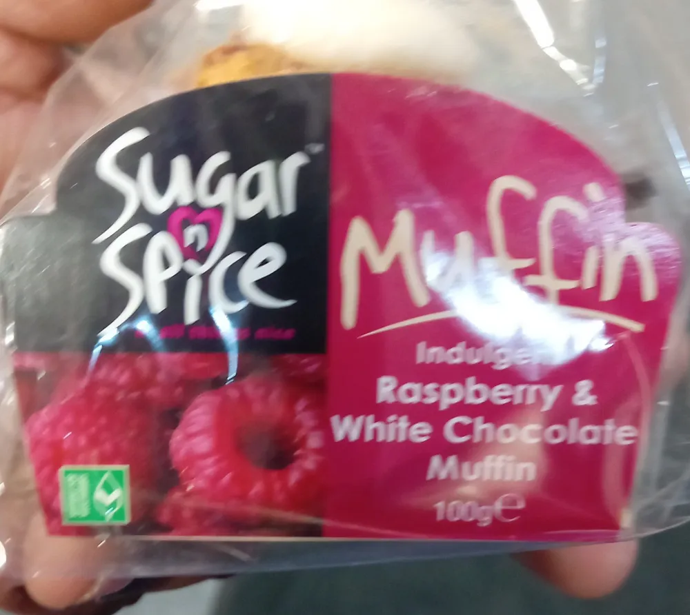 White Choc and Raspberry Muffin