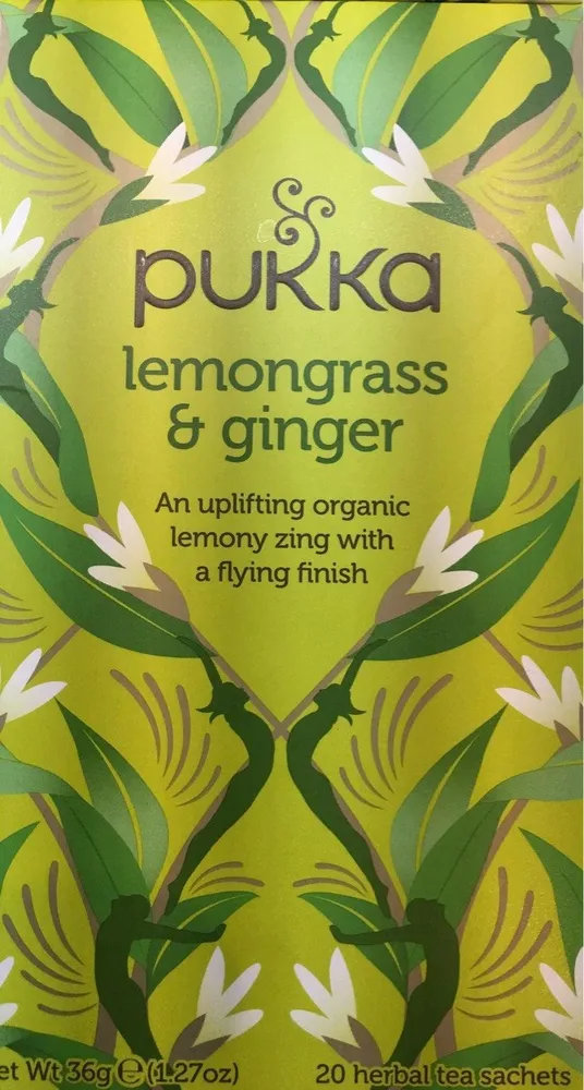 Infusion Citronnelle Et Gingembre Bio - 20 Sachets - Pukka