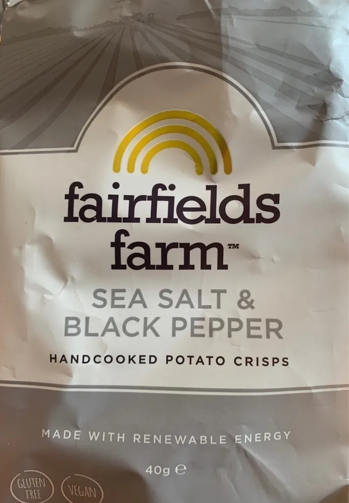 Fairfields Crisps Sea Salt And Black Pepper 40G