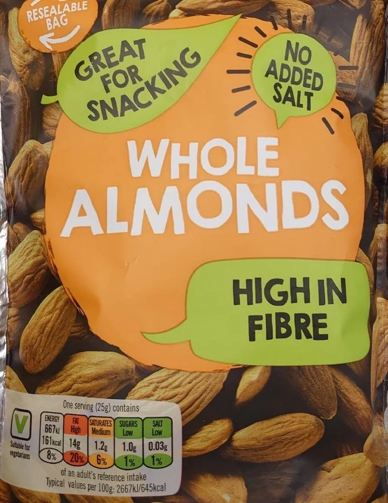 Whole almonds