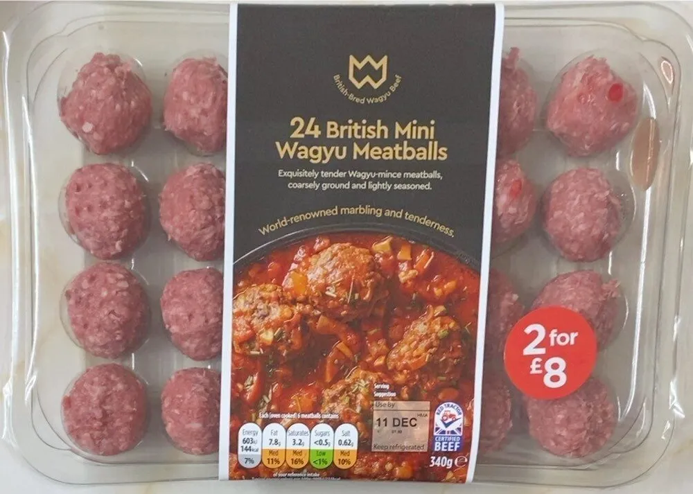 24 british mini wagyu meatballs