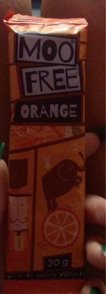 Orange vegan chocolate bar