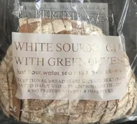White sourdough with green olives