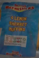 4 lemon sherbet muffins
