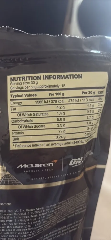 McLaren FORMULA 1 TEAM OFFICIAL SPORTS NUTRITION P