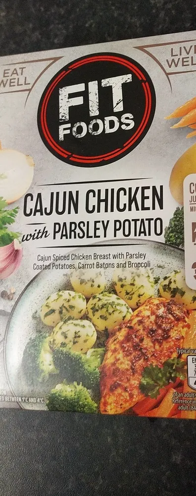 Cajun chicken with parsley potato