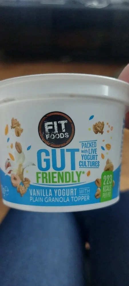 GUT Friendly Vanilla Yogurt With Plain Granola Topper