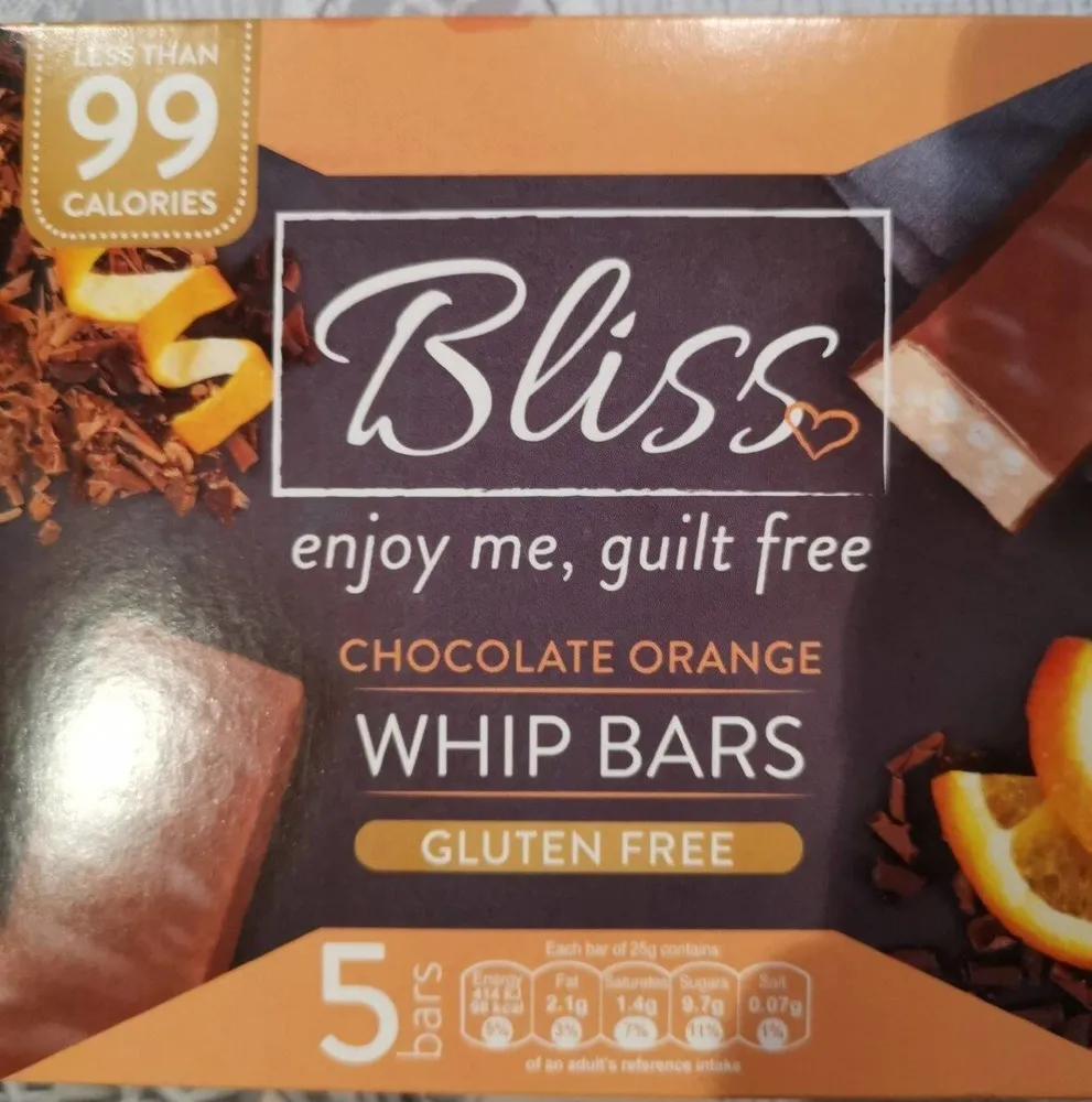 Chocolate orange whip bars