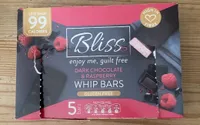 Dark chocolate & raspberry whip bars